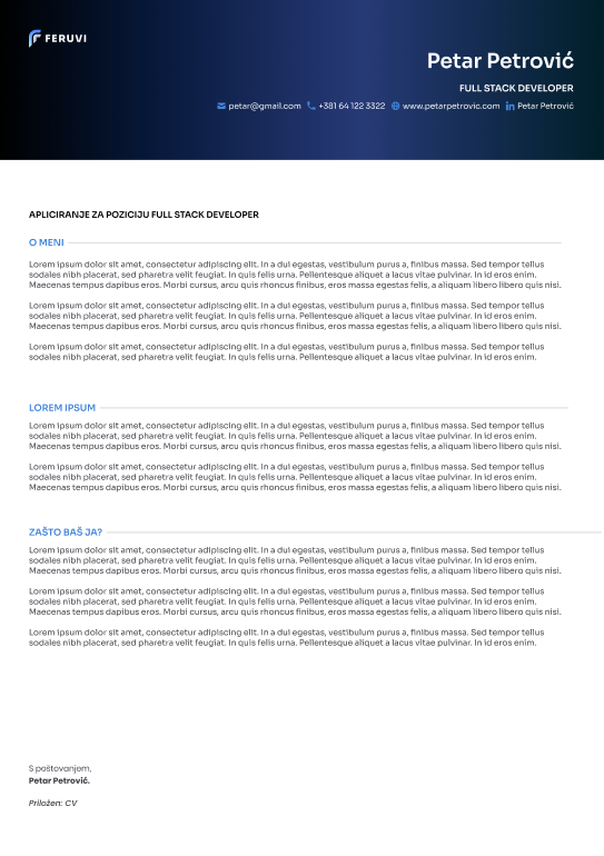 Propratno pismo image